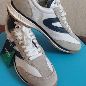 Tretorn Womans "Kristine" White and Navy Sneakers